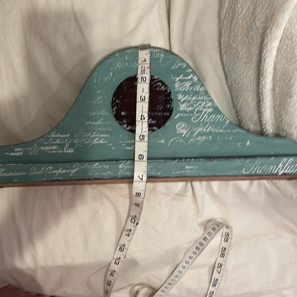 Mantel clock was Upcycled, I sanded, painted, stamped &  waxed. Working condit’n - Picture 7 of 7